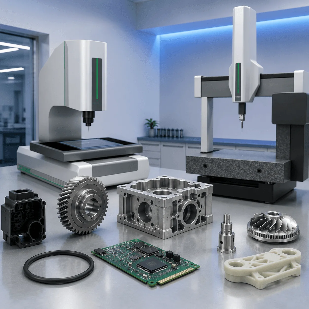 VMM and CMM equipment selection based on industrial part type