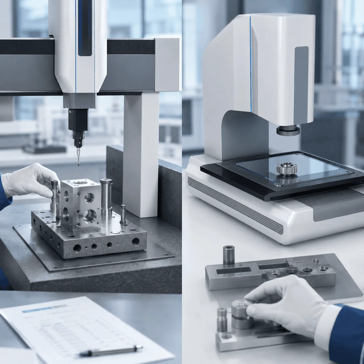 Calibration verification workflow using CMM and optical measurement equipment